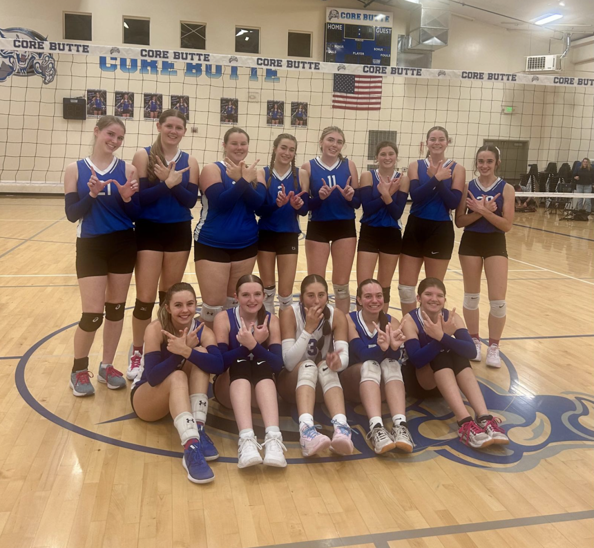 The varsity team after their win.
