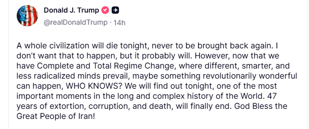 Unfortunately this post was not in any way doctored; it is perfectly veridical, right from President's putative pen.